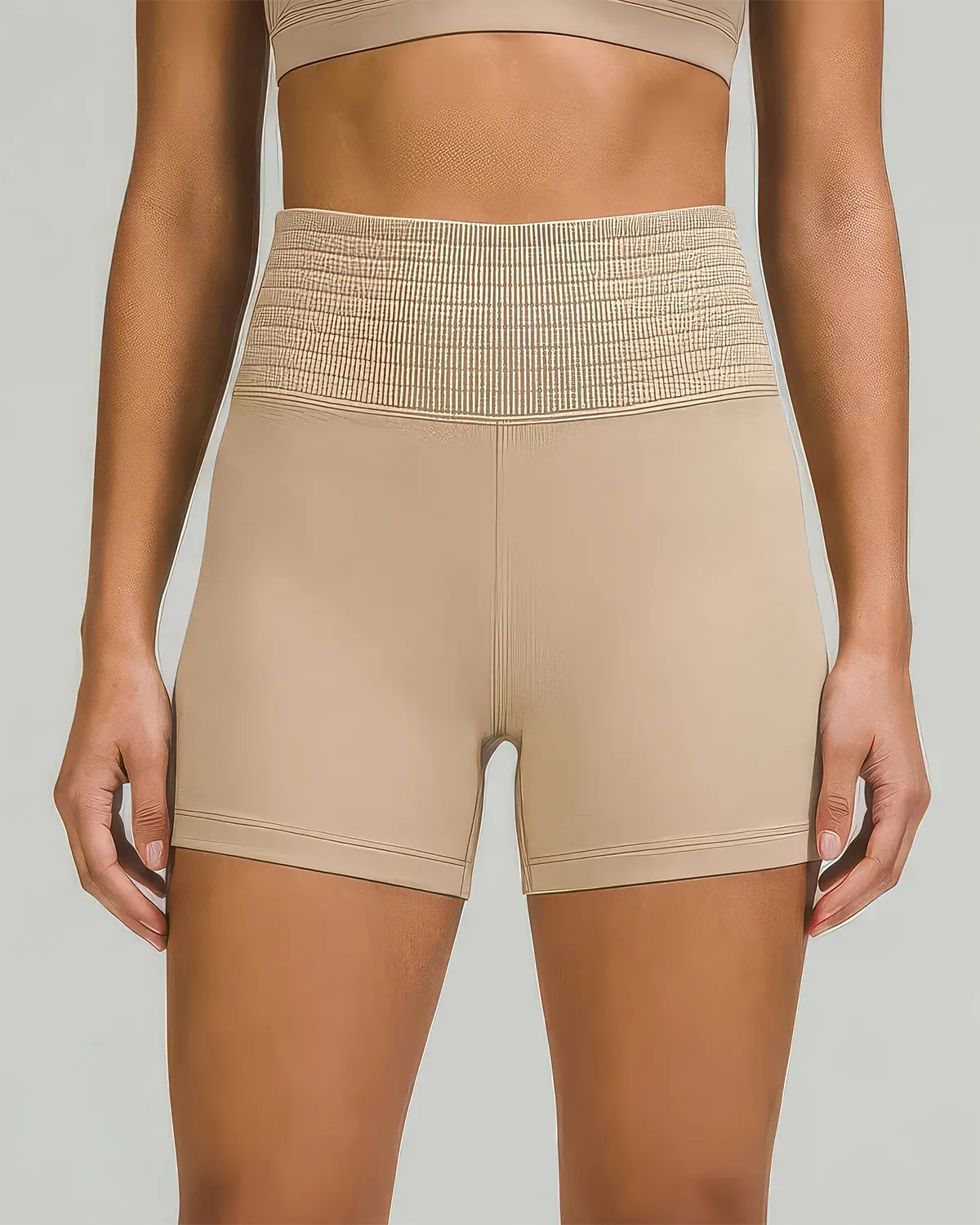 Channel stitch short, front view
