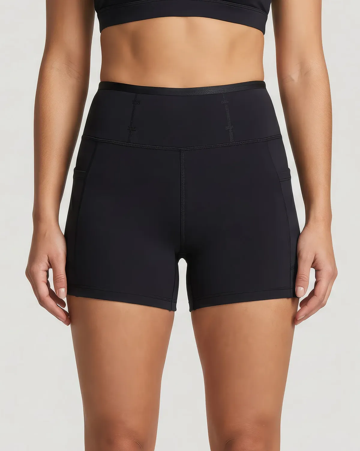 Bartack grid short, front view